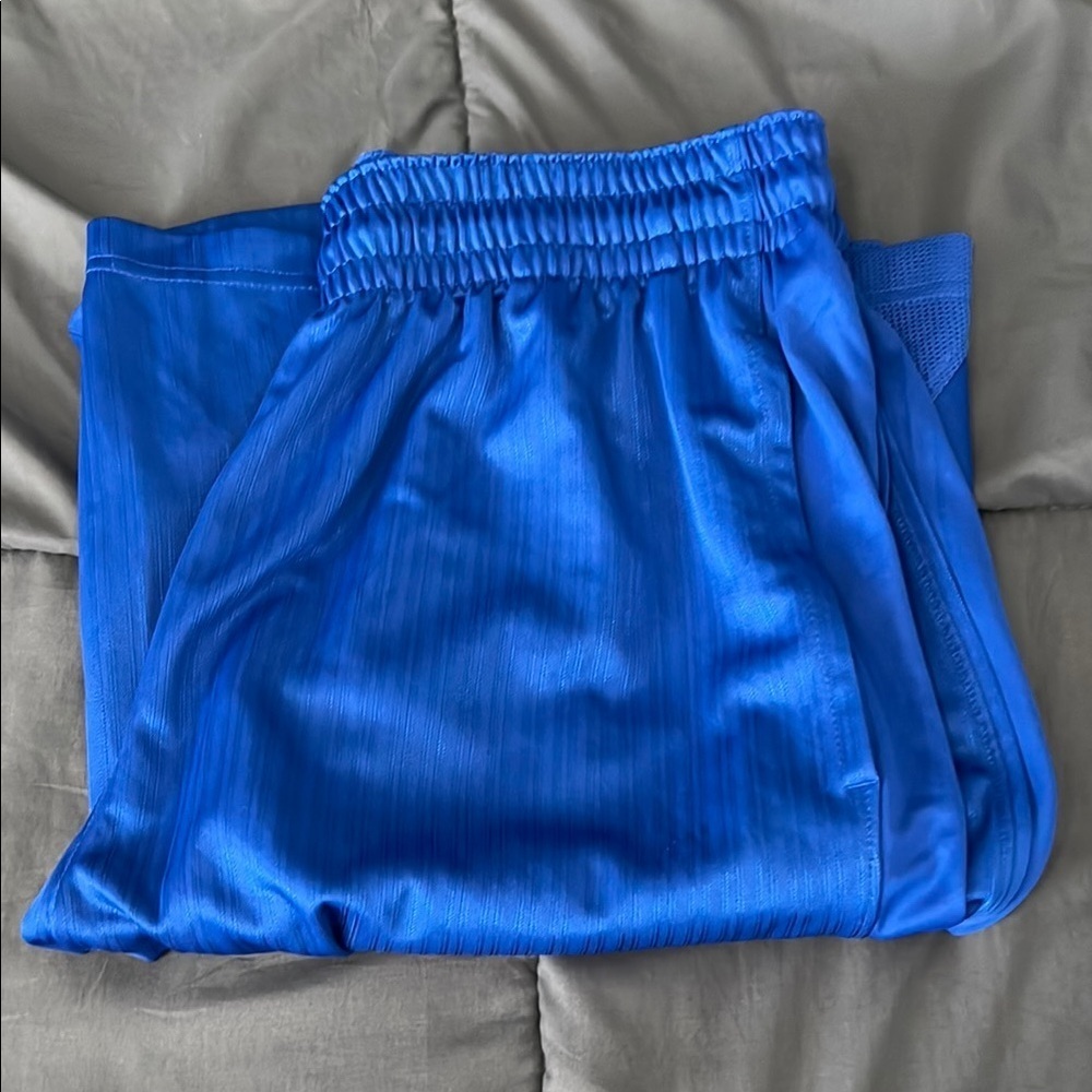Nike Tonal Pinstripe Basketball Shorts Blue Size Large